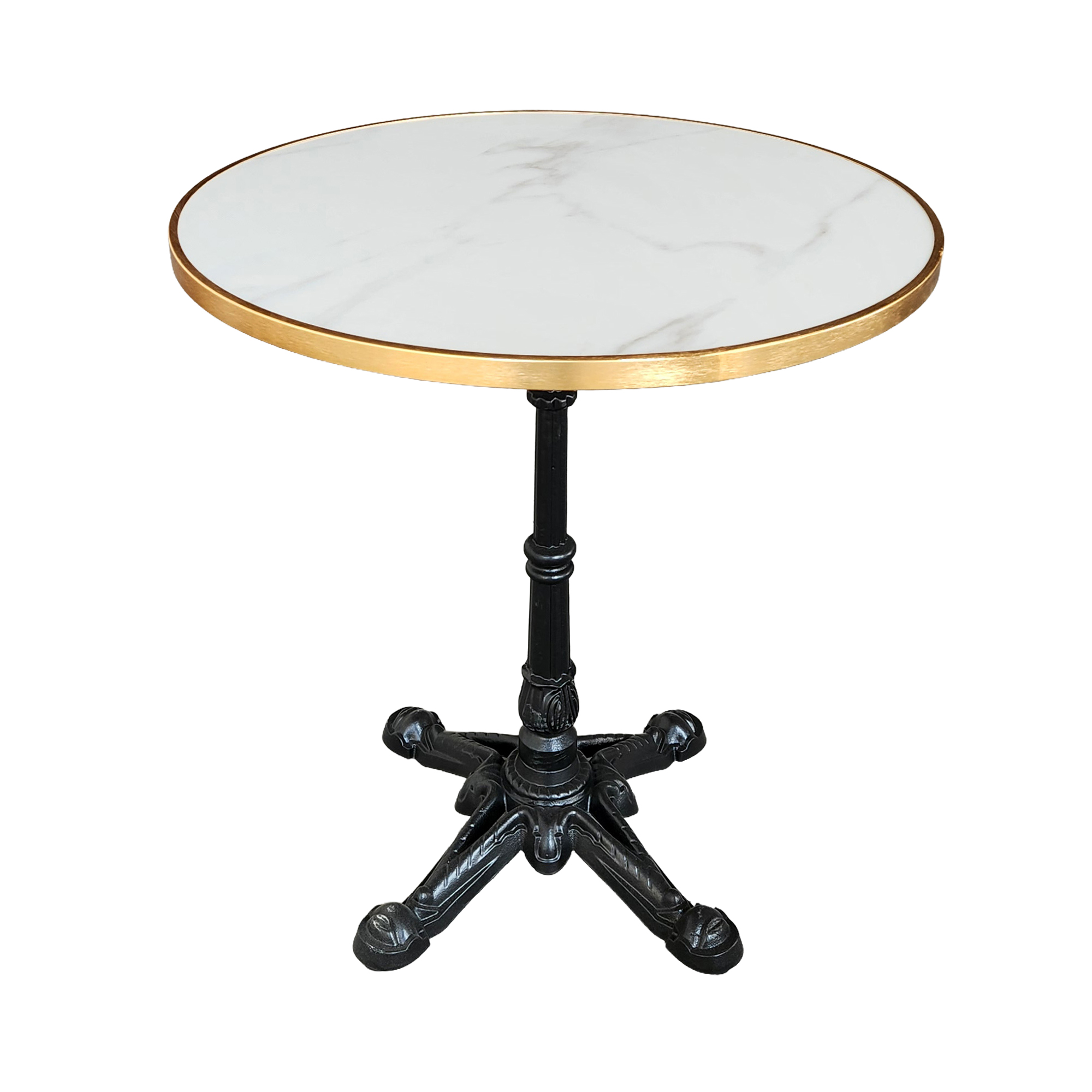 Bistro terrastafel wit marmer messing Bistro terrastafel wit marmer messing