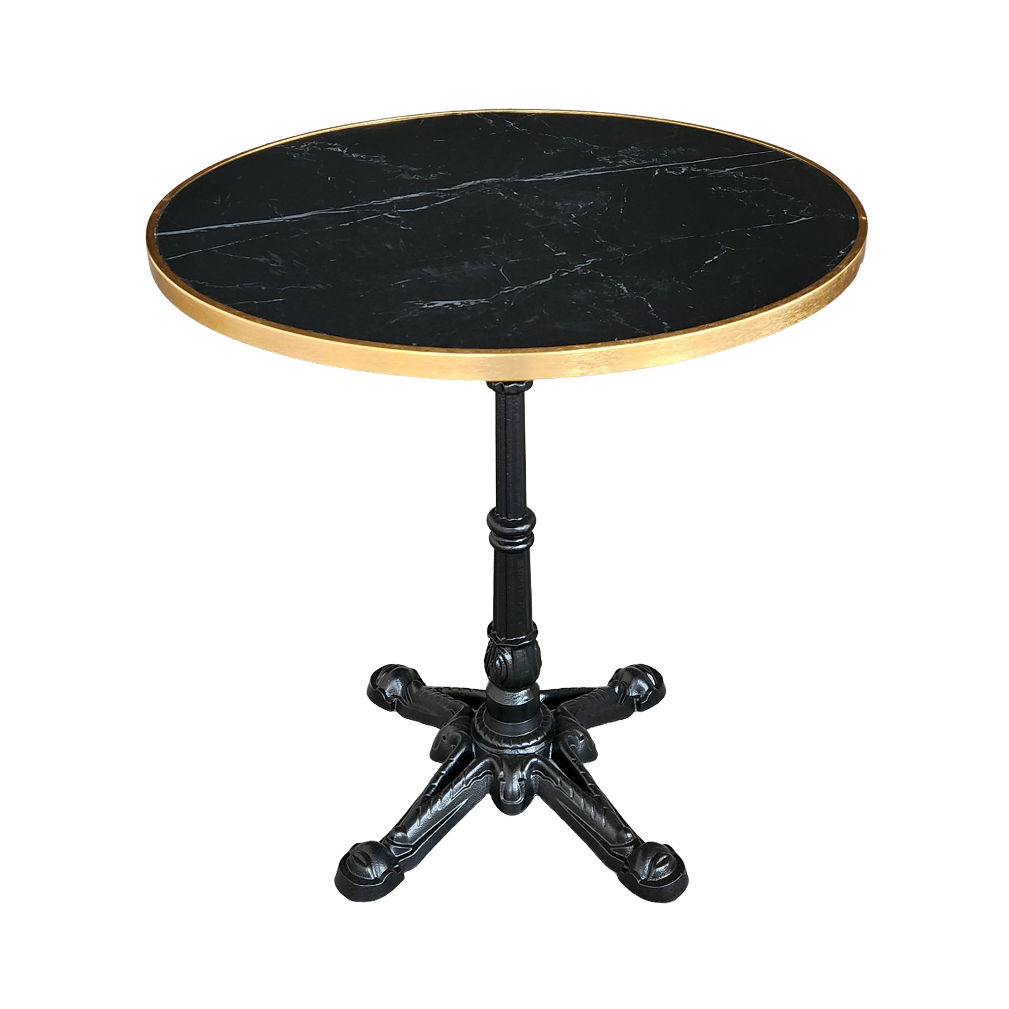 Bistro terrastafel zwart marmer messing Bistro terrastafel zwart marmer messing