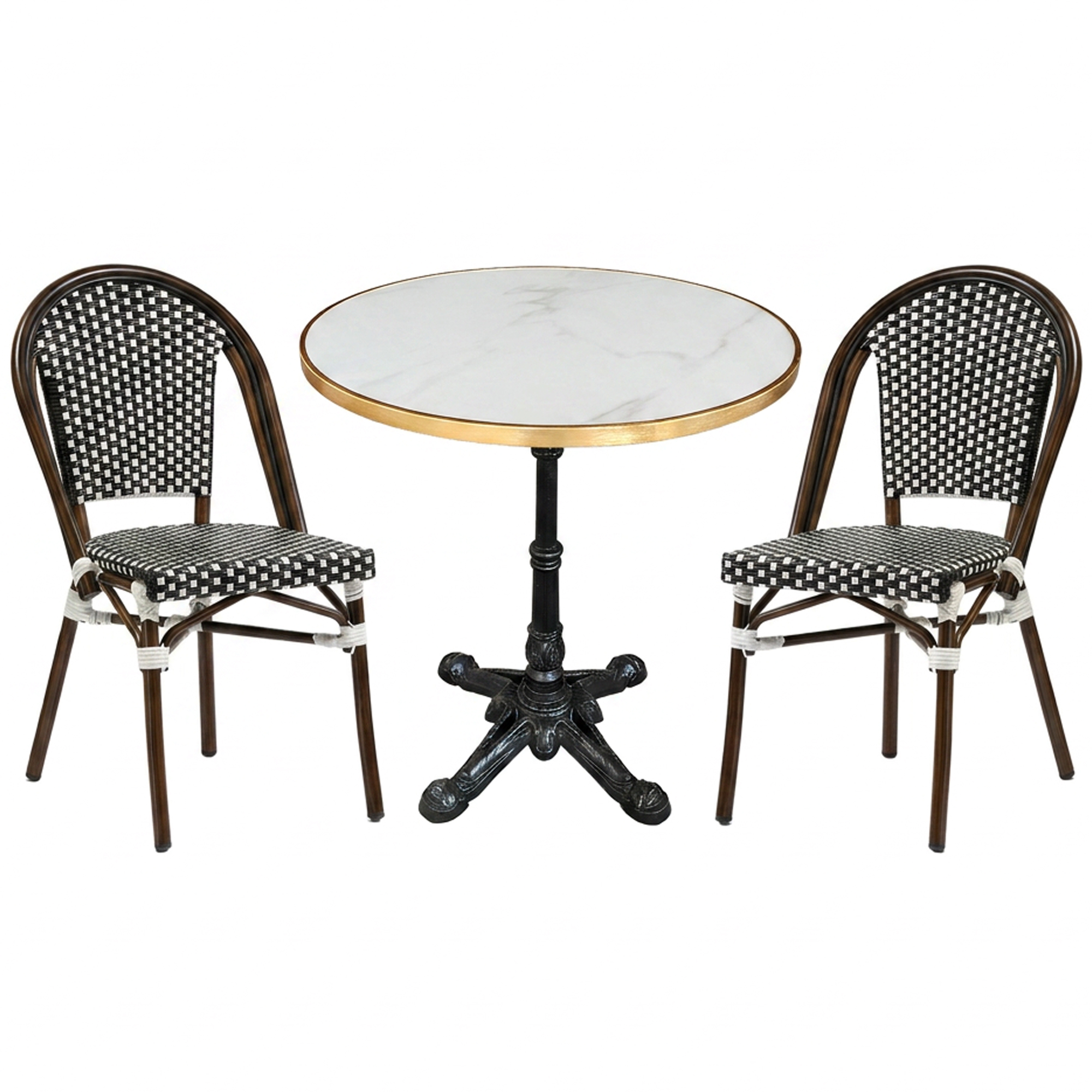 Bistro set wit Bistro terrasset zwart
