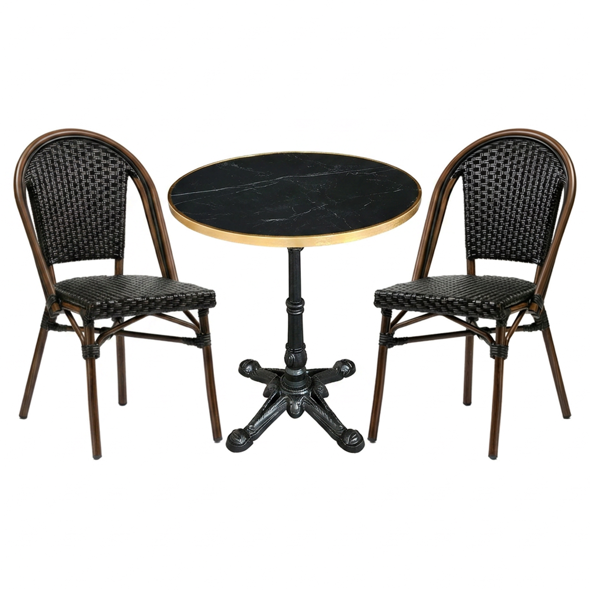 Bistro set zwart Bistro terrasset zwart